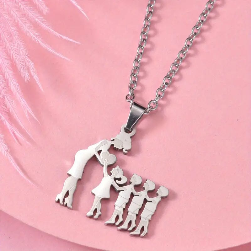 Stainless Steel Heartfelt Mother-Daughter-Son Necklace Best Store To Get Sale Online