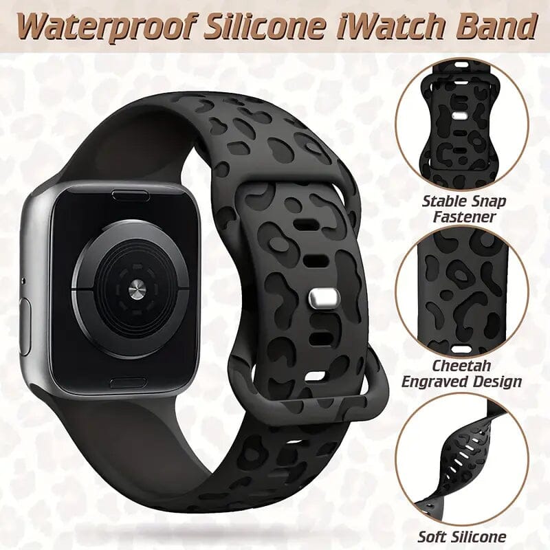 Leopard Engraved Replacement Band Compatible with iWatch Cheap Sale Exclusive