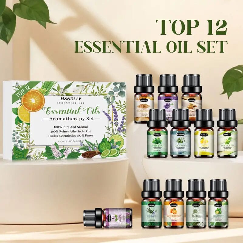 12-Pack: Aromatherapy Essential Oil Kit for Diffuser Outlet