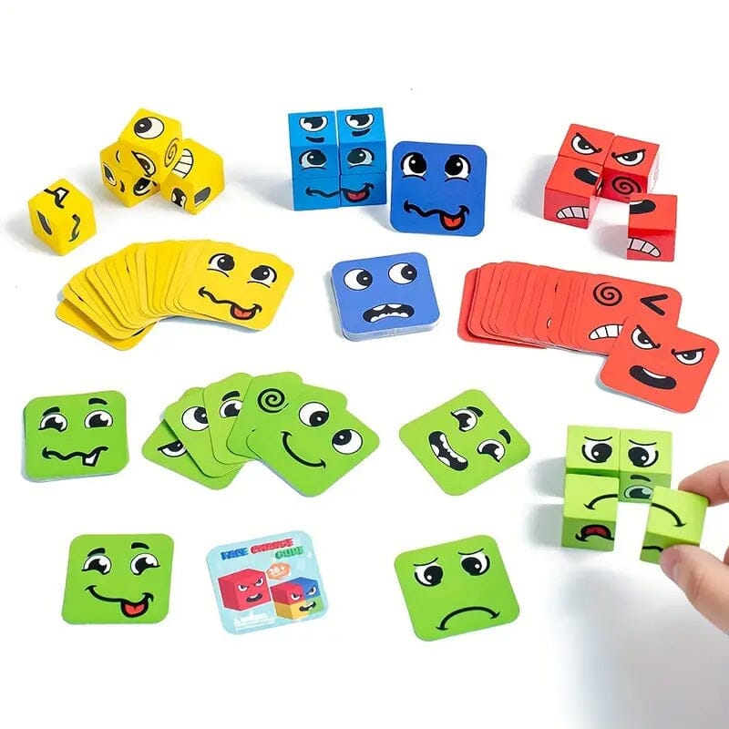 Magic Face-Changing Wooden Cube Building Blocks Set Buy Cheap Pice