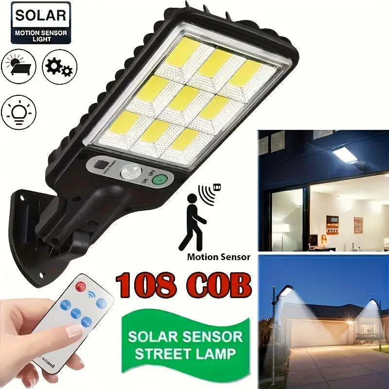 6-Pack: Solar Powered Motion Sensor Outdoor Garden Light with 108 COB LED Lights Discount Pay With Visa