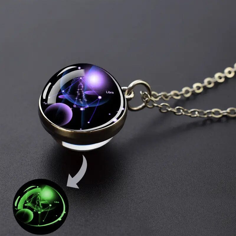 Glow-in-the-Dark Zodiac Pendant Necklace Many Kinds Of Sale Online