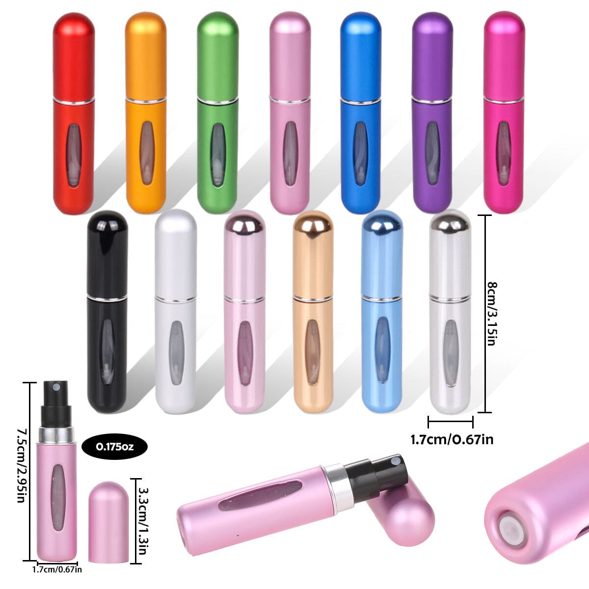 5-Pack: 0.17 Oz Matte Mini Perfume Atomizers Outlet Locations Cheap Online