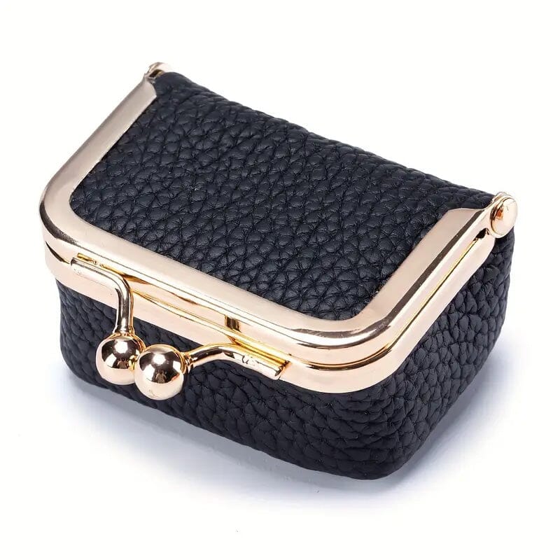 Genuine Leather Vintage-Inspired Coin Purse with Kiss Lock 2025 Sale Online