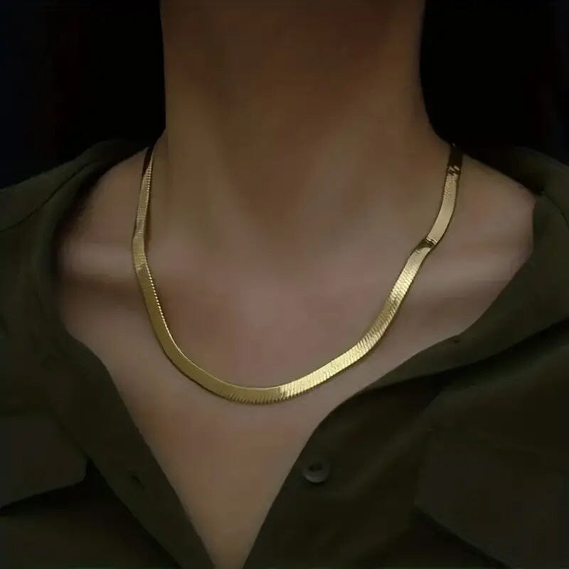 Stainless Steel Blade Unisex Flat Snake Clavicle Chain Footlocker Finishline For Sale