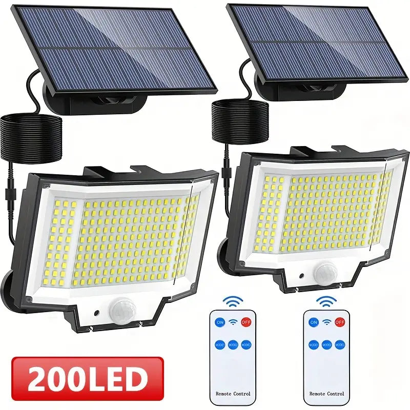 2-Pack: 328 LED/3Modes Upgraded Split Solar Motion Sensor Light Outdoor with Remote Free Shipping With Credit Card