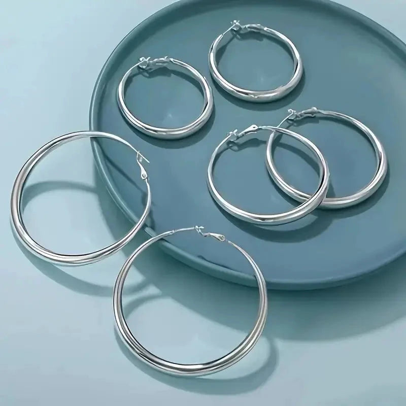 Elegant Daily Wear Round Circle Hoop Earrings Sale New