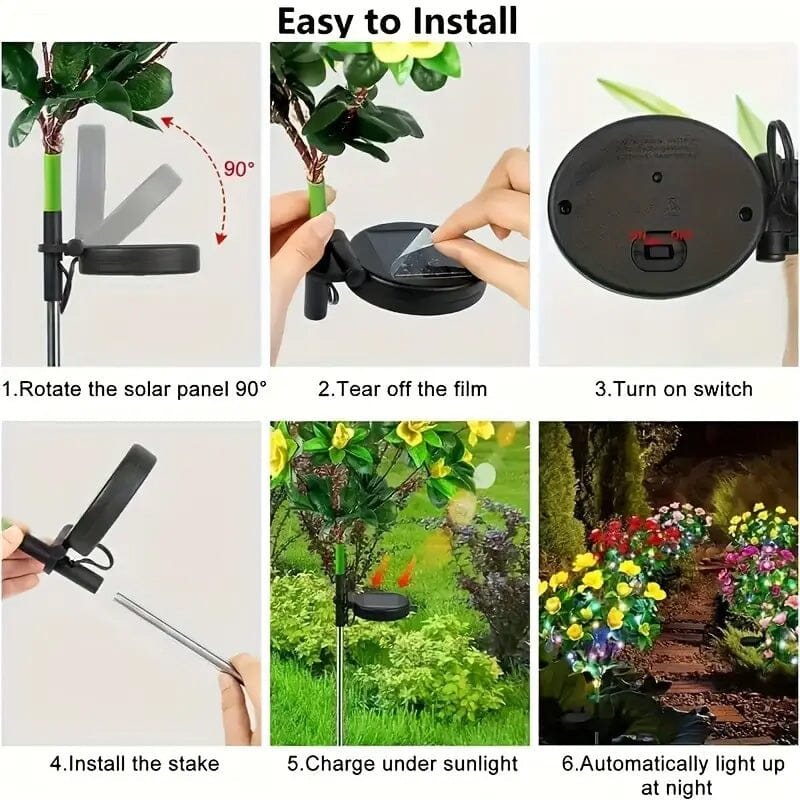 Solar-Powered Camellia Tree Lights Clearance Fast Delivery