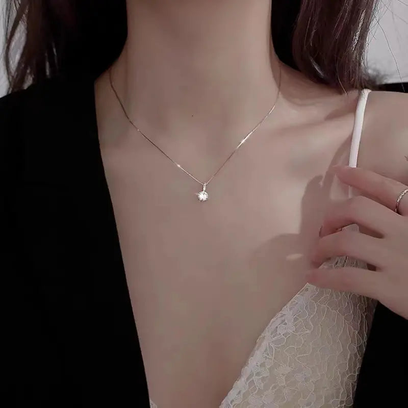 Zirconia Water Drop Pendant Clavicle Chain Necklace Free Shipping Tumblr