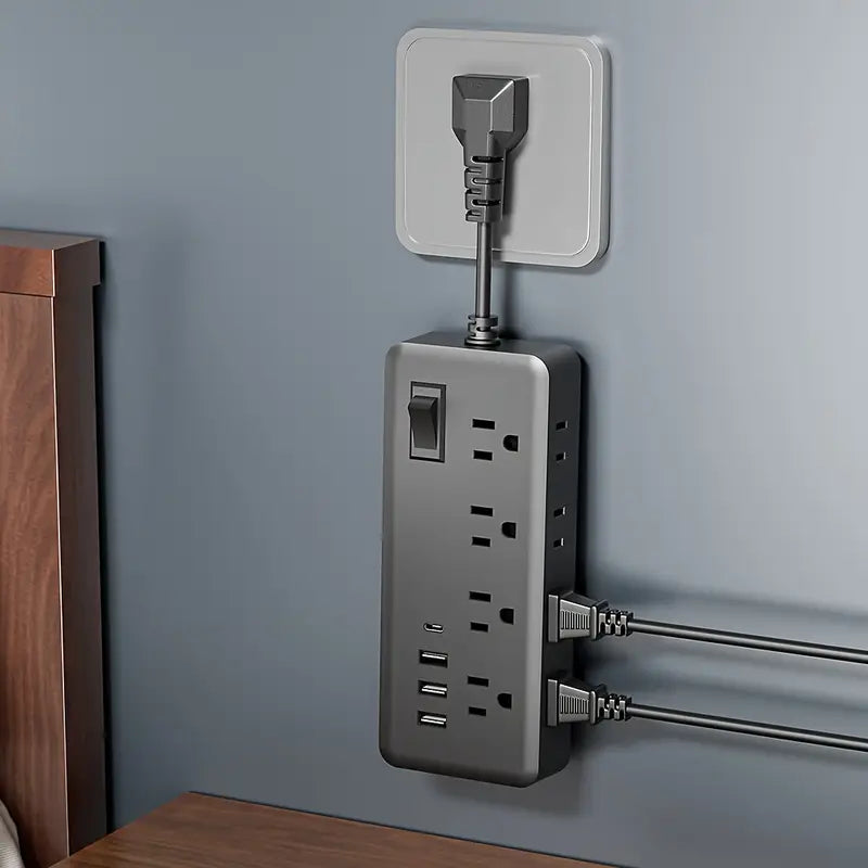 12-in-1 Power Socket with 8 AC sockets, 3 USB ports and 1 Type-C Interface Where To Buy Low Pice