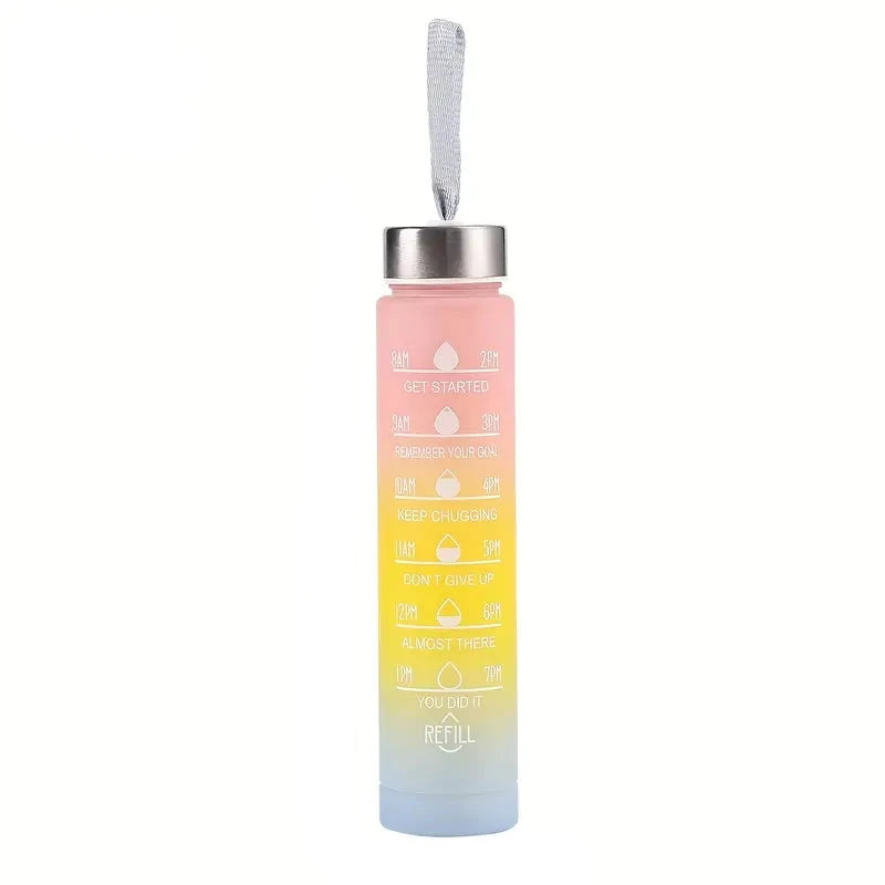 300ml Gradient Color Frosted Water Bottle With Straw Popular Cheap Online