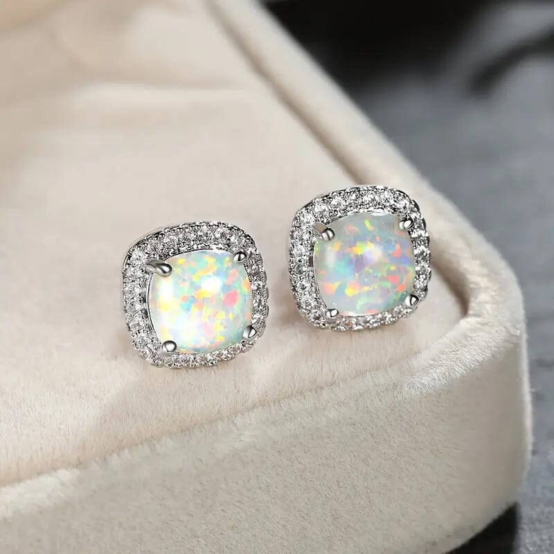 Small Exquisite Square Zirconia Earrings Cheap Sale Exclusive