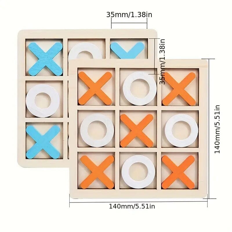 Wood Tic-Tac Toe XOXO Board Game Free Shipping Pices