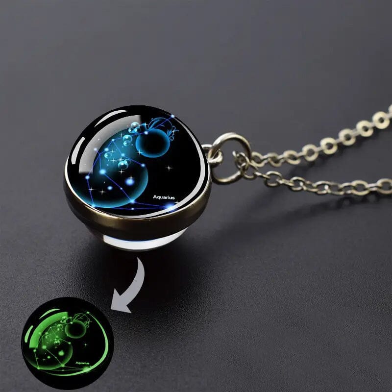 Glow-in-the-Dark Zodiac Pendant Necklace Many Kinds Of Sale Online