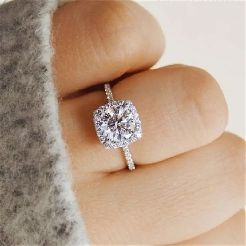 Square Artificial Diamond Ring Discount Online Online