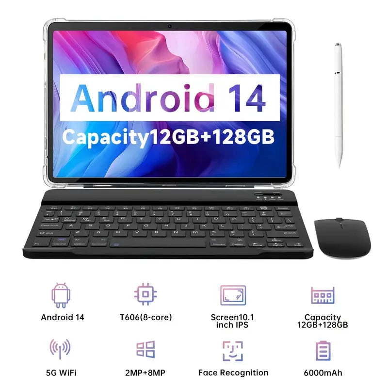 Android 14 Tablet 12GB RAM 128GB ROM with Keyword and Mouse Cheapest Pice