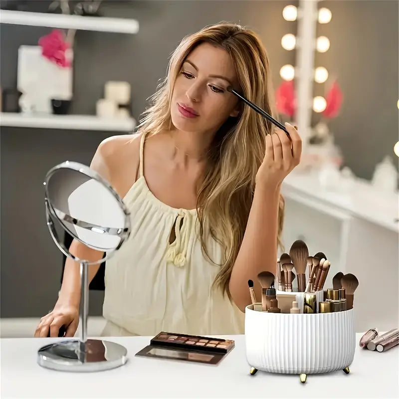 360° Rotating Makeup Organizer Holder for Brushes, Lipsticks, Skin Care & More Discount Inexpensive