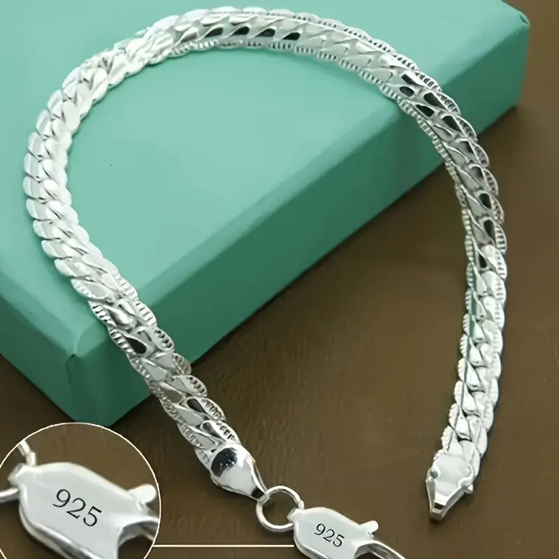 Gleaming Treasure Elegant 925 Sterling Silver Bracelet Outlet Big Discount