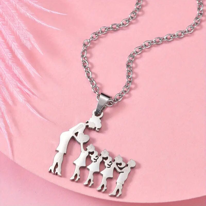 Stainless Steel Heartfelt Mother-Daughter-Son Necklace Best Store To Get Sale Online