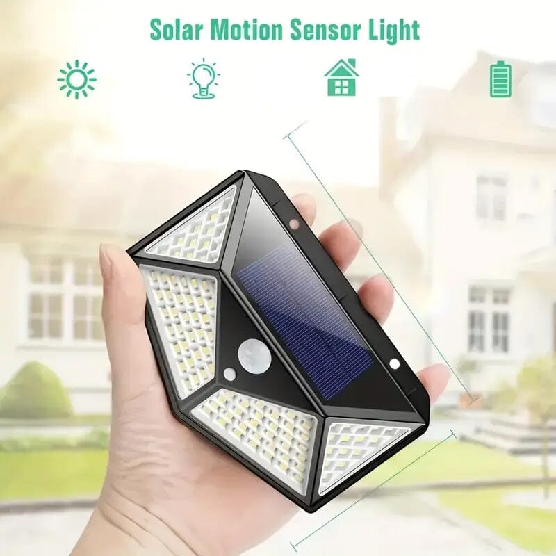 100-LED Solar Rechargeable Outdoor Light Cheap From China