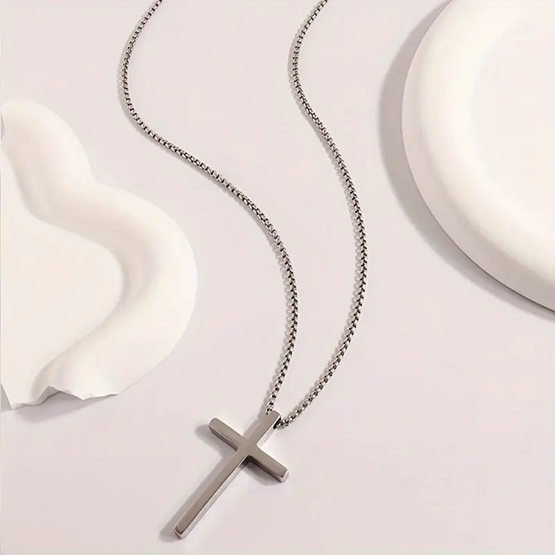 Men's Fashion Stainless Steel Cross Pendant Necklace Buy Online