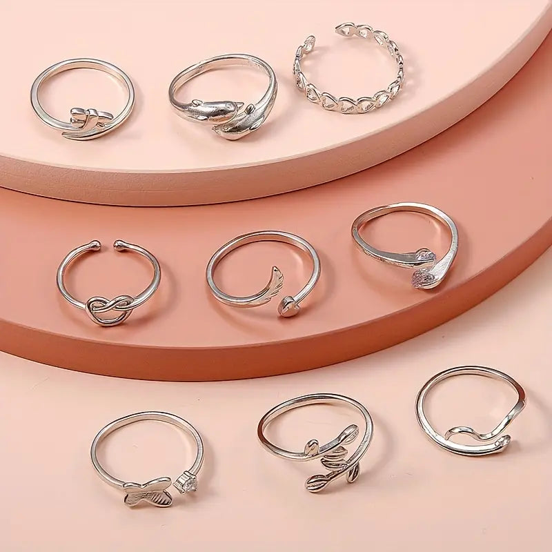 9-Pieces: Adjustable Foot Ring Set Clearance From China