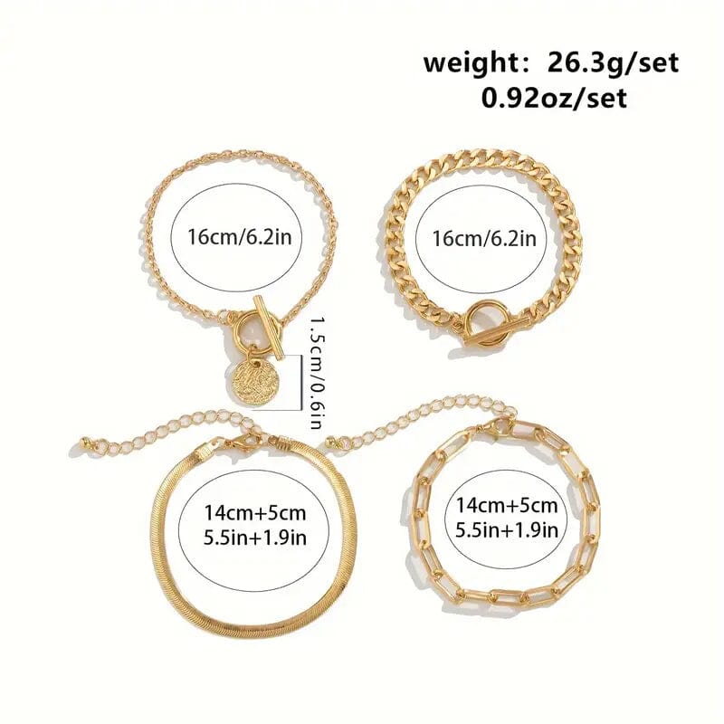 4-Piece Set: Women's Simple Fashion Bracelets Buy Cheap Order