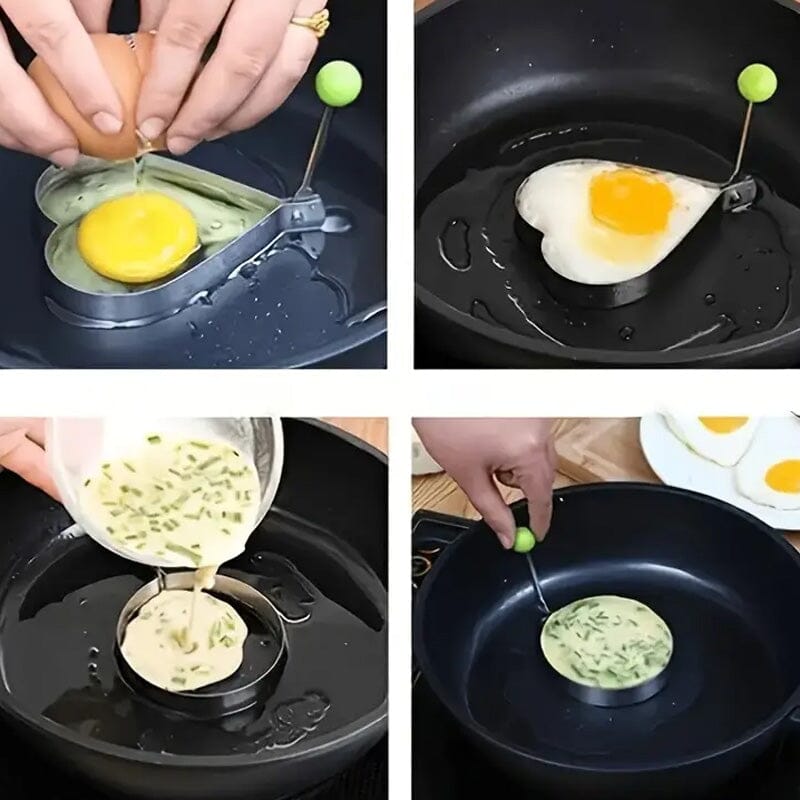 6-Pieces: Creative Stainless Steel Egg Cooking Ring Set Visa Payment