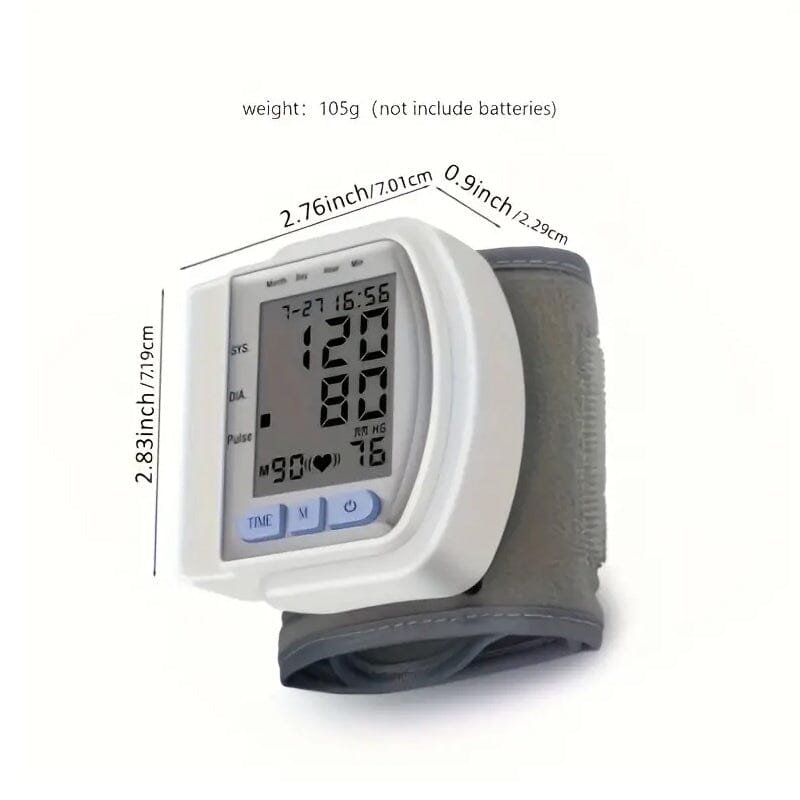 Automatic Digital Wrist Blood Pressure Monitor with Large LCD Display and Adjustable Cuff Cheap Online Store Manchester