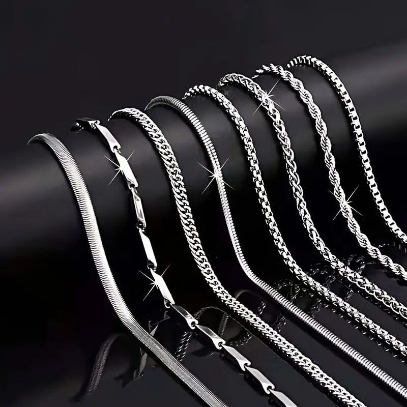 8-Piece Set: Stainless Steel Fashion Necklaces Buy Cheap Visit