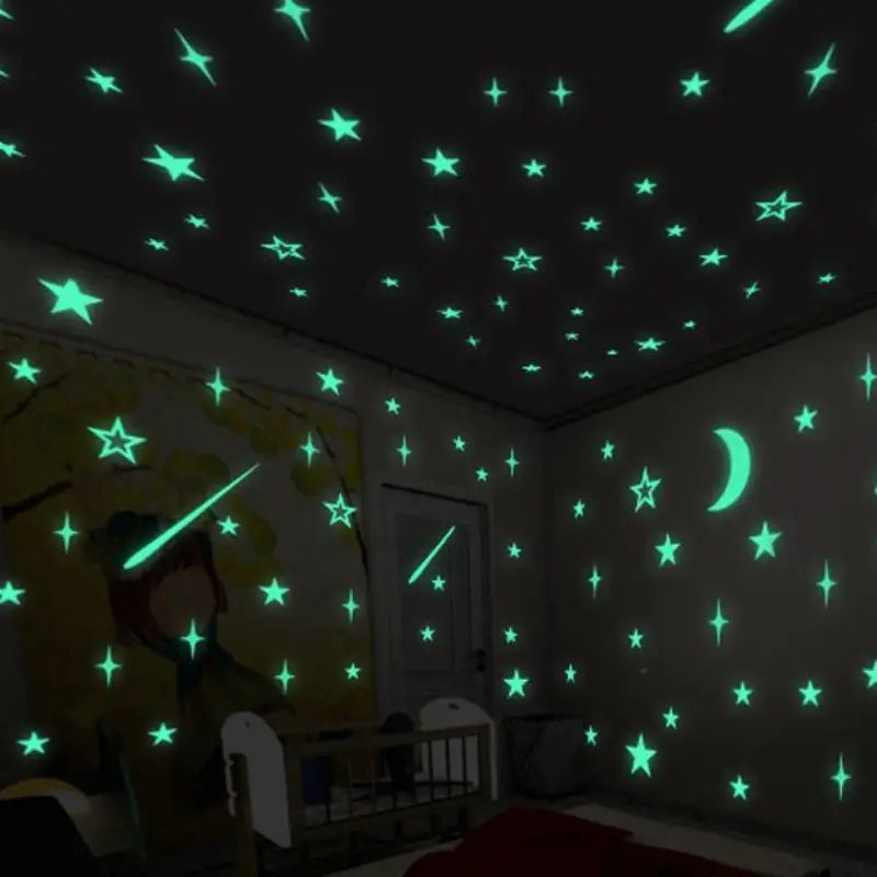 175-Pieces: Reusable Glow-in-the-Dark Star Wall Stickers with Shimmery Finish Outlet Reliable