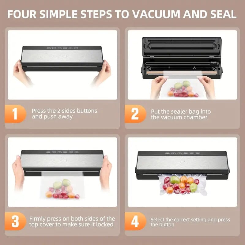 6-in-1 Automatic Food Saver Vacuum Sealer Machine Geniue Stockist For Sale