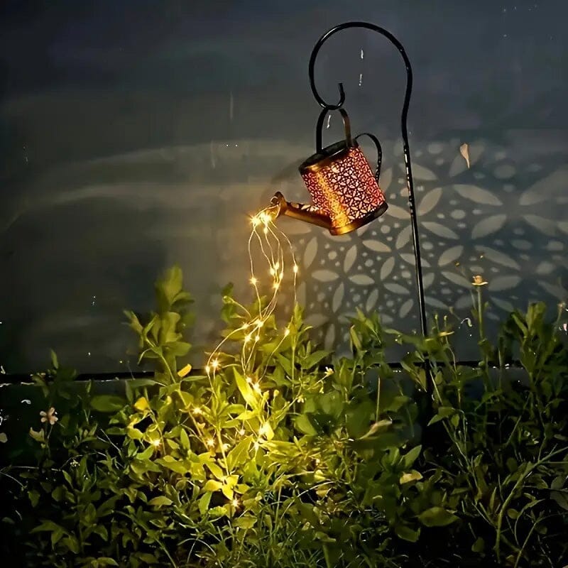 LED Watering Can Fairy Teapot Solar String Lights Authentic For Sale