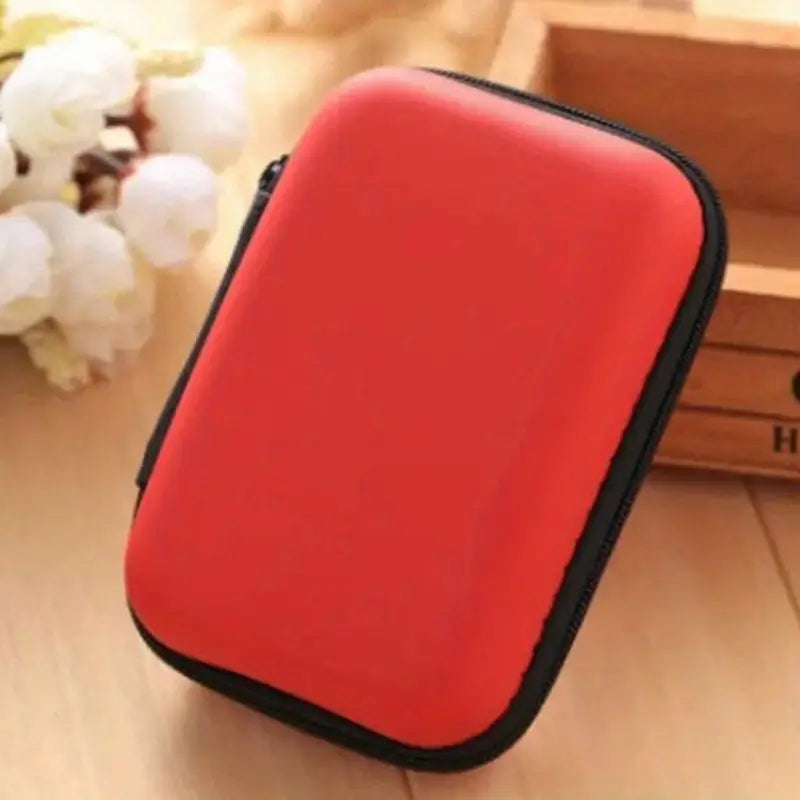 Mini Travel Portable Zippered Earphone, Coin, Jewelry, Accessory Box Clearance Footaction