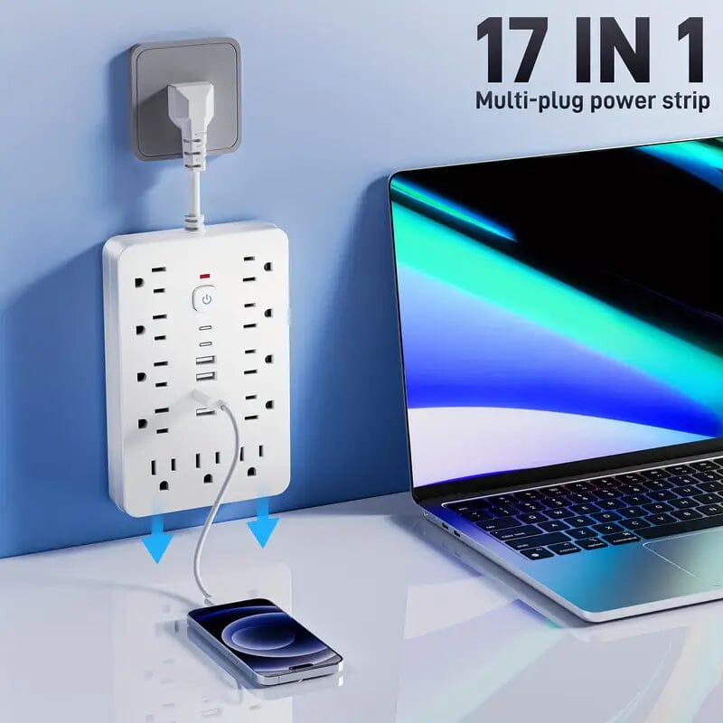 17-in-1 Power Strip with Overload Protection Free Shipping Low Pice