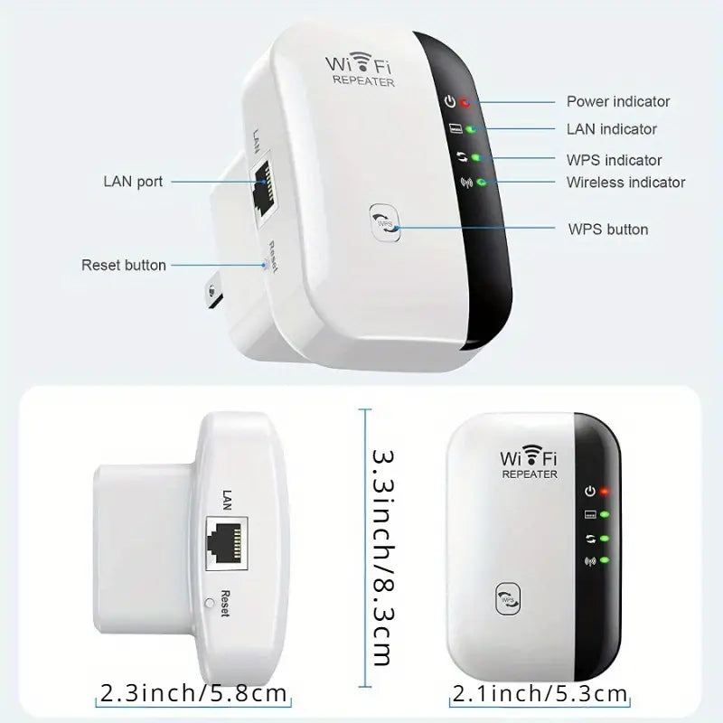 WiFi Long Range Amplifier Extender Signal Booster Wireless Internet Repeater with Ethernet Port Sale Best Seller