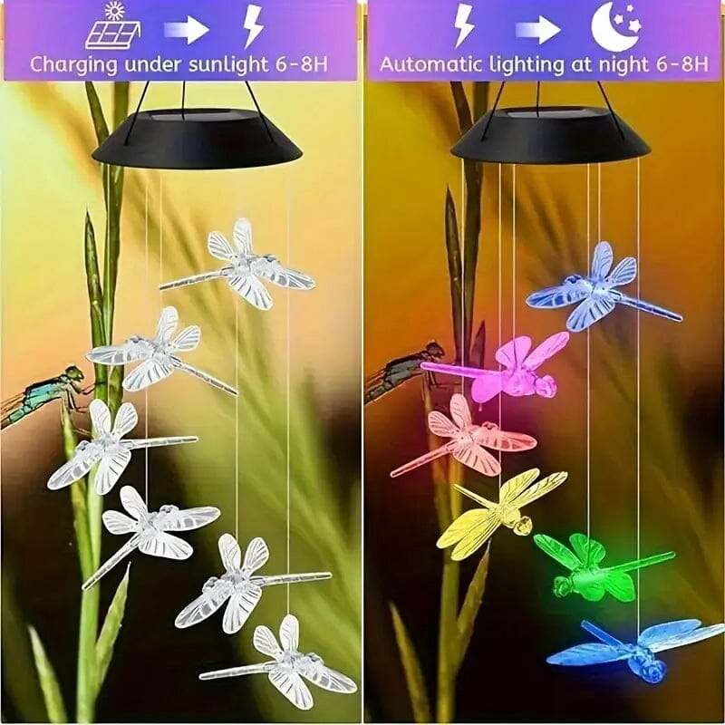 Solar Dragonfly Wind Chimes Lights Sale Cost