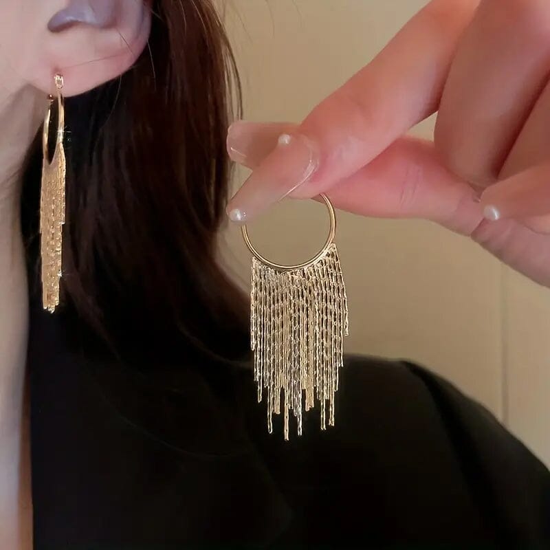Sparkling Tassel Design Dangle Earrings Top Quality For Sale