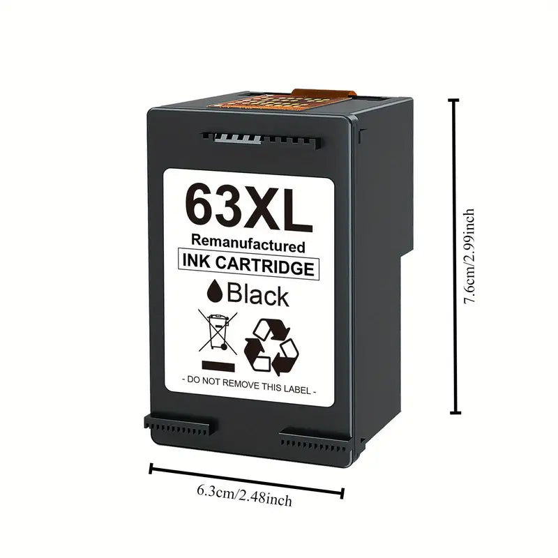 2-Pack: 63XL Ink Cartridges Black & Tri-Color Replacement for HP 63 Ink Outlet Pay With Paypal