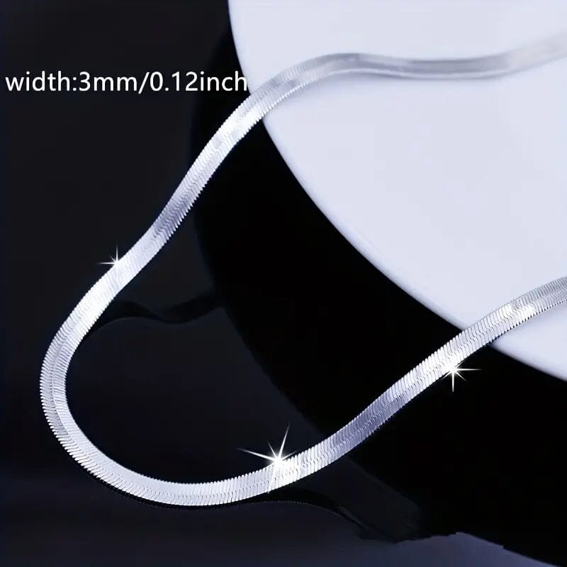 Stainless Steel Blade Unisex Flat Snake Clavicle Chain Footlocker Finishline For Sale