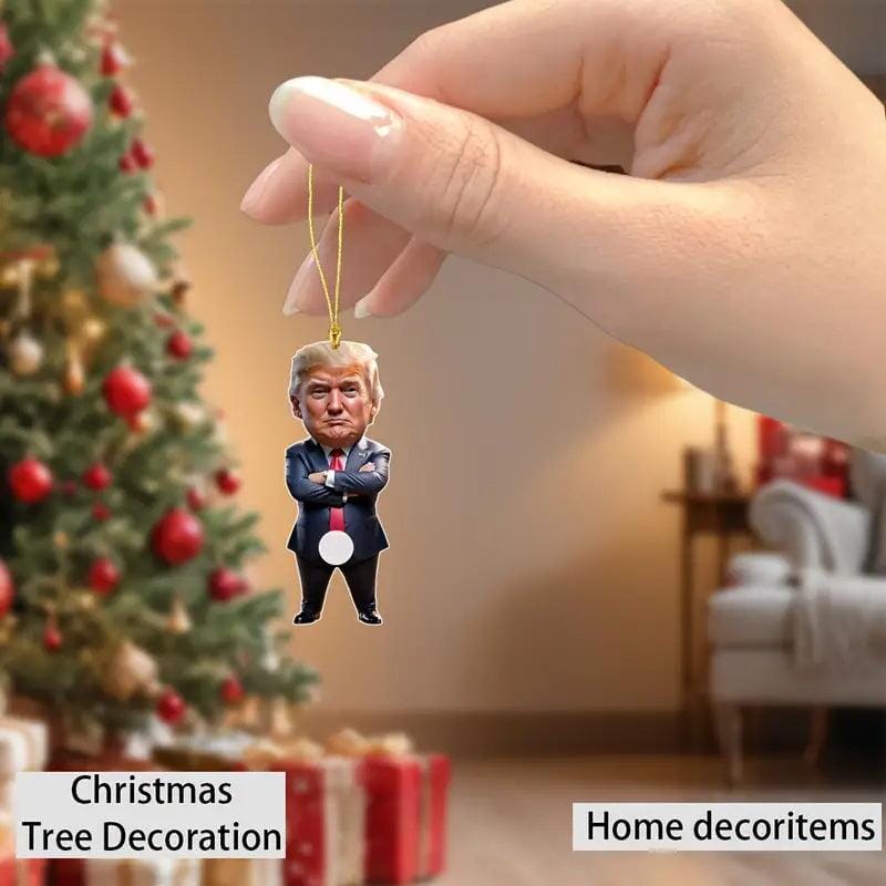 Standing Trump Acrylic Ornament Christmas Tree Hanging Decor Outlet Big Discount