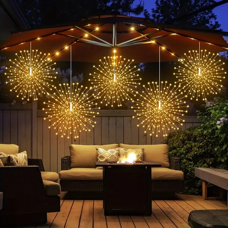 5-Pack: 450 LED Solar Starburst Sphere Lights Clearance Big Discount