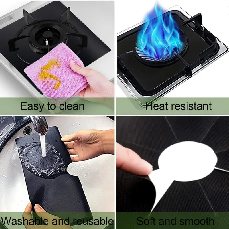 4-Pack: Gas Stove Burner Covers - Reusable Non-Stick PVC Stovetop Protector Liners Cheap Sale With Credit Card