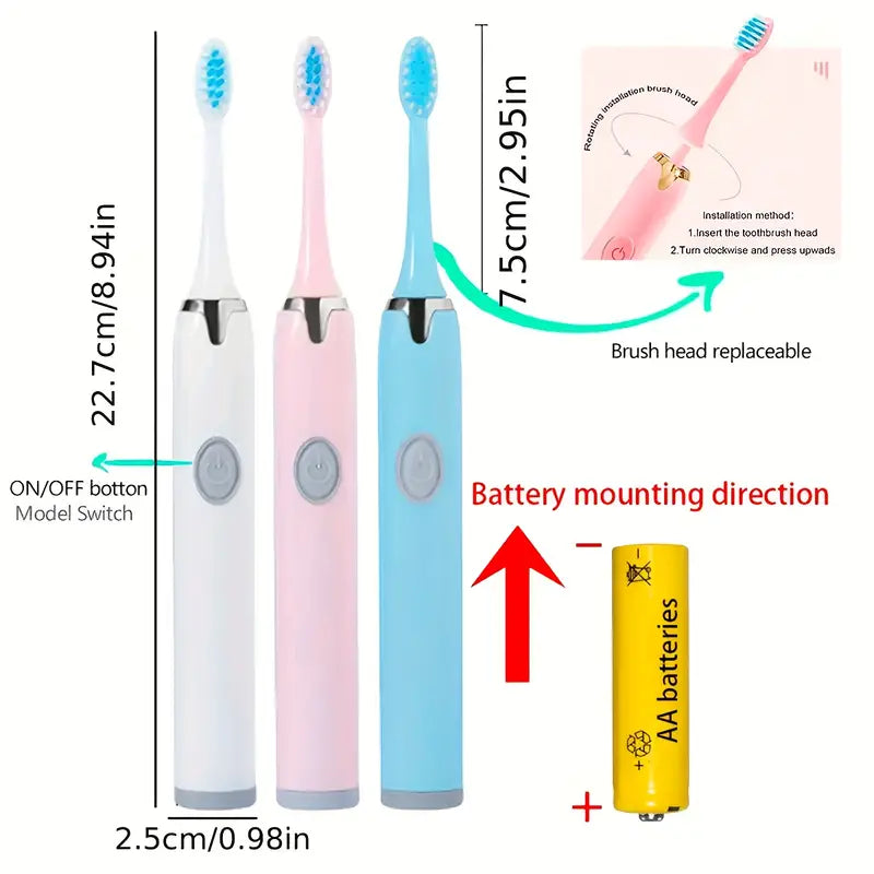 Battery Operated Toothbrush Kit with 6 Soft Bristles Largest Supplier Cheap Pice