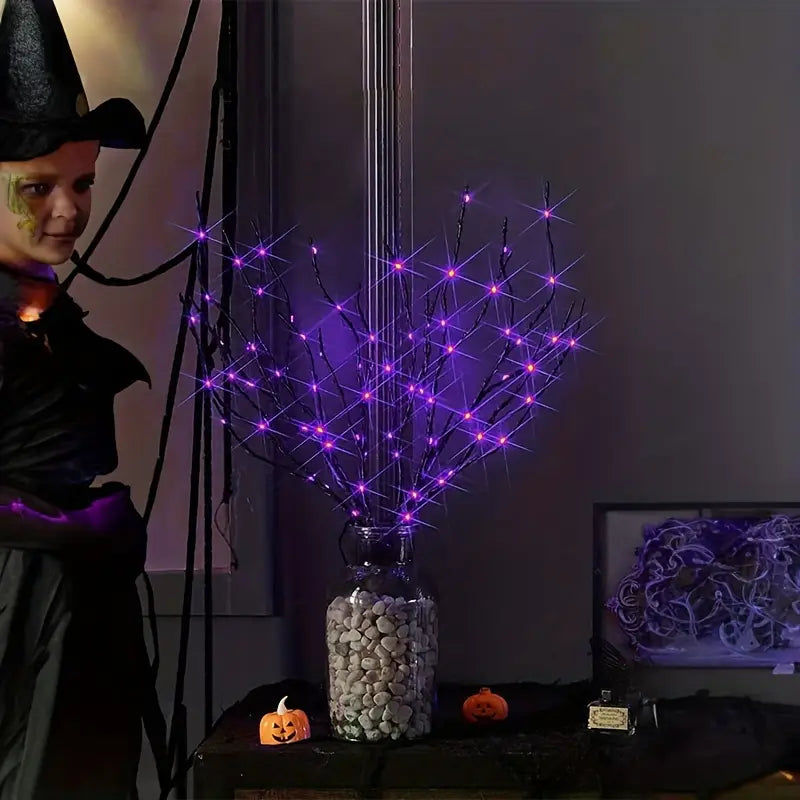 Tree Lamp Decoration Lights, 20 LED Purple Willow Branch Light Clearance Pices