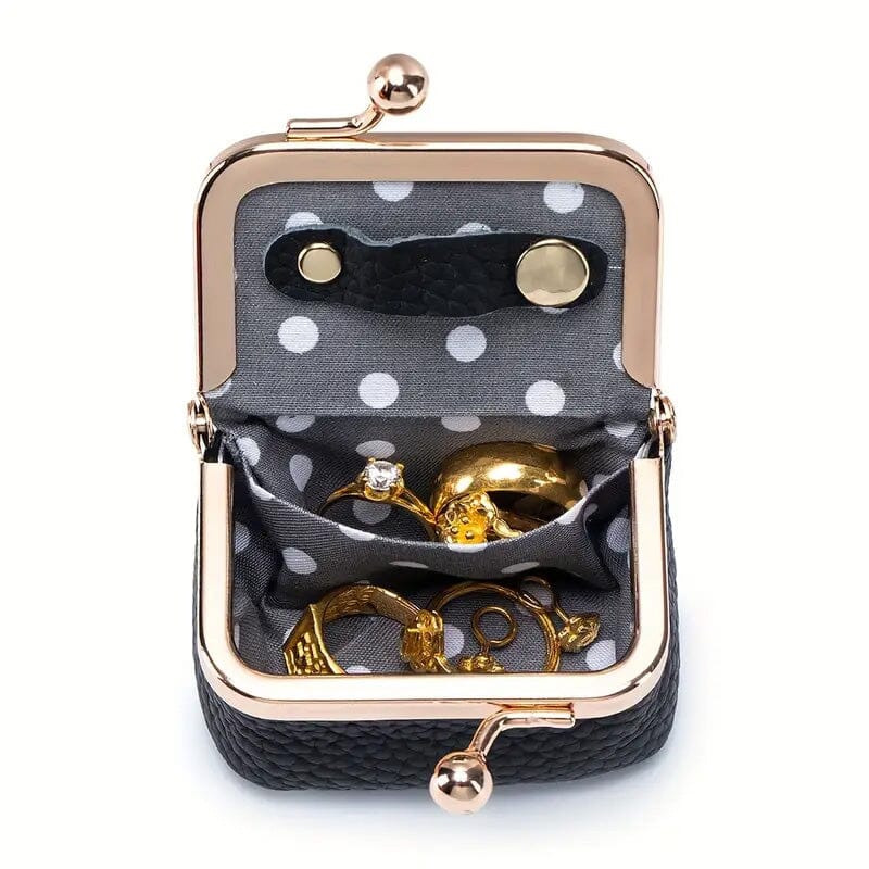 Genuine Leather Vintage-Inspired Coin Purse with Kiss Lock 2025 Sale Online