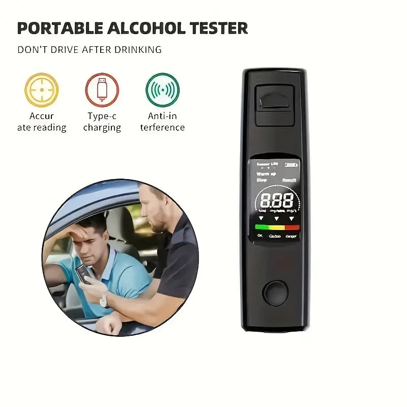 Portable Breathalyzer Alcohol Tester Free Shipping Low Cost