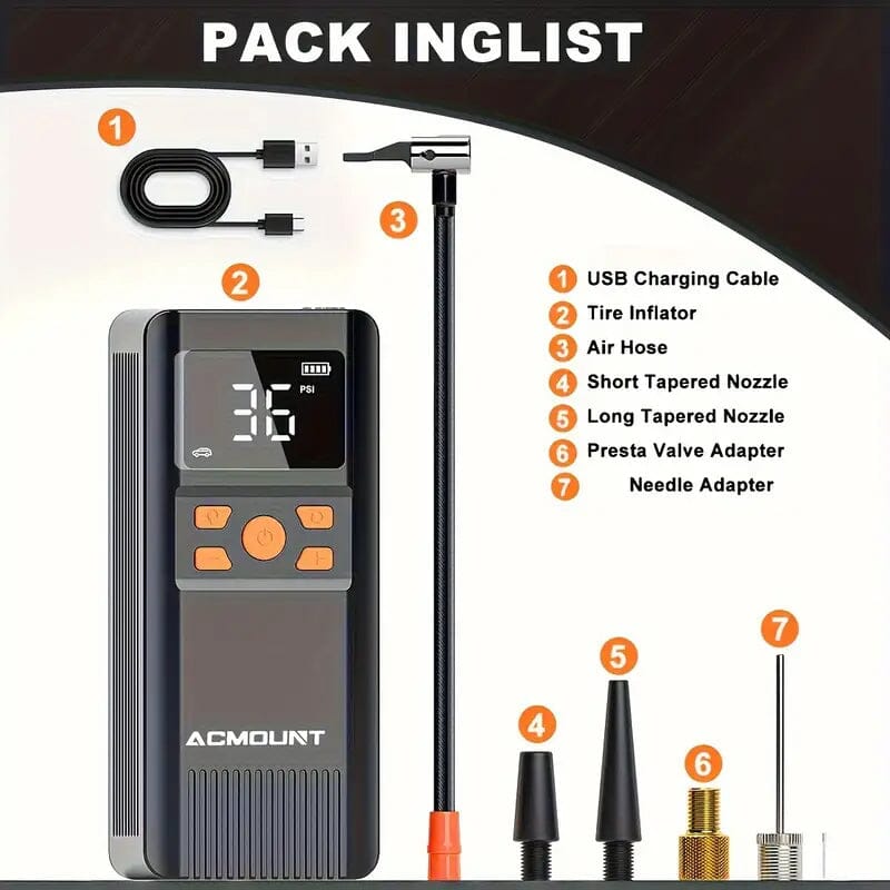 Acmount Tire Inflator Portable Air Compressor 150PSI Shop For Sale
