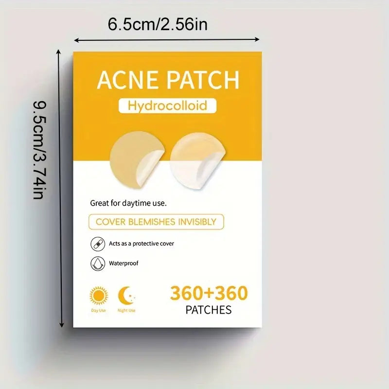 720 Count Hydrocolloid Acne Patches, Blemishes Pimples Covering Patch Brand New Unisex