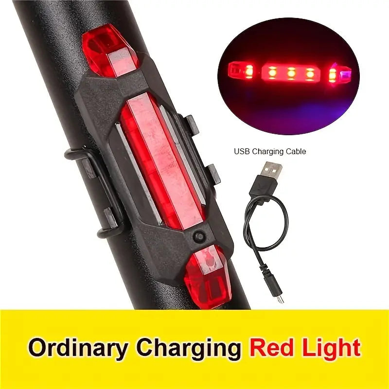 USB Rechargeable LED Bike Tail Light - 4 Flashing Modes For Safety And Visibility Free Shipping Big Discount